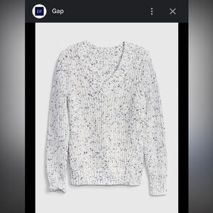 GAP Ribbed V-Neck Cotton Sweater